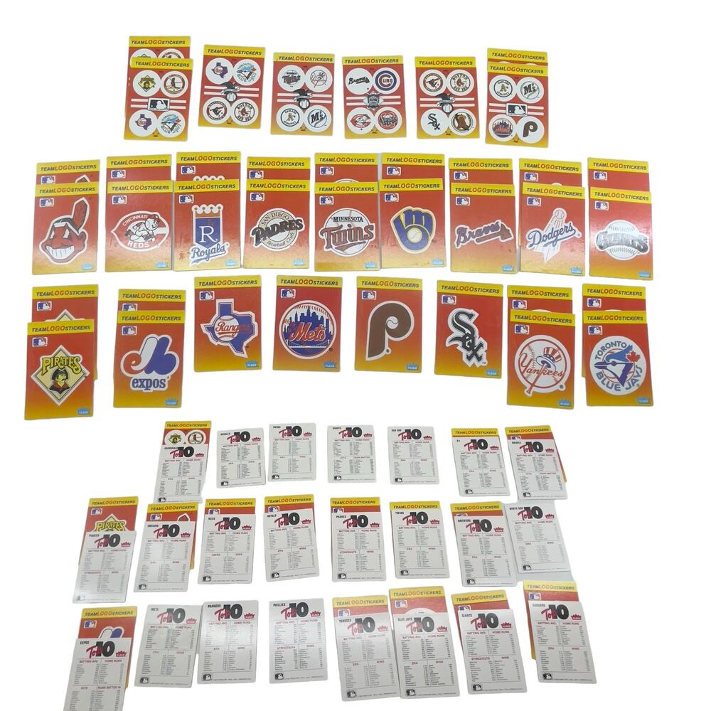 Vintage 91 Fleer Baseball Cards Logo Stickers Trading Cards Original Box 471 Pcs - Picture 3 of 8